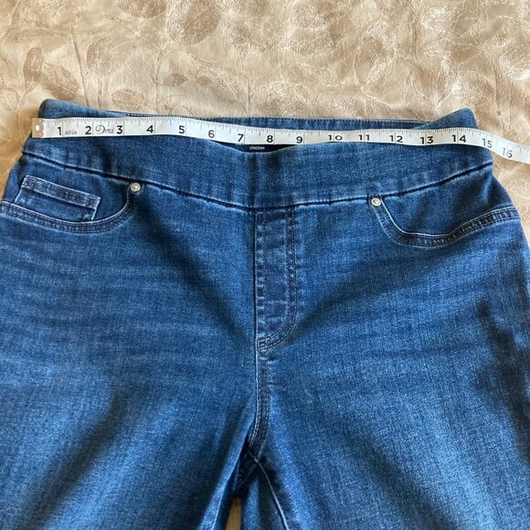 Chico's Pull-On Ankle Jegging Inverness Indigo Size 0 Regular Lightly Worn - Picture 6 of 14